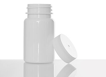 PET Packer: 60 Milliliter, Farbe: weiß PET Packer: 60 Milliliter, Farbe: weiß