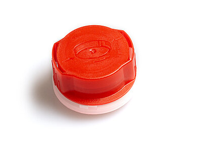 Push-turn screw cap closure of HDPE/PP ø 32,0 mm mouth