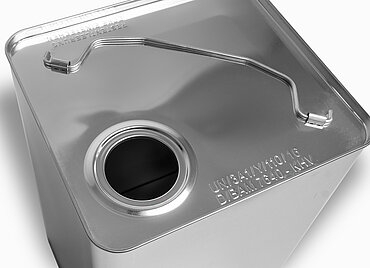 Weißblechkanister: 20,0 Liter, Farbe: blank Weißblechkanister: 20,0 Liter, Farbe: blank