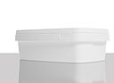 Square bucket: 2,5 liter, colour: white