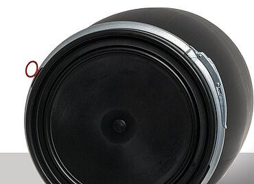 Open head drum: 120,0 liter, colour: black Open head drum: 120,0 liter, colour: black