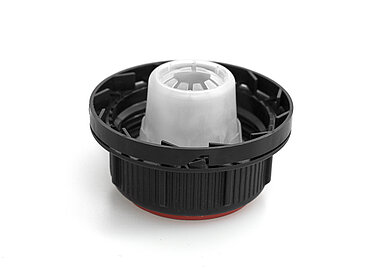 Schraubdeckel mit Balg aus HDPE ø 45,0 mm Mündung