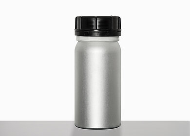 Aluminiumflasche Rundschulter: 325 Milliliter, Farbe: silbermatt gebeizt