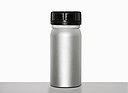 Aluminium bottle round shoulder: 325 milliliter, colour: matte silver stained