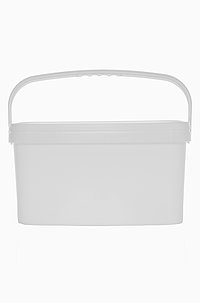 Square bucket: 11,0 liter, colour: white