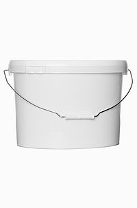 Oval bucket: 12,5 liter, colour: white