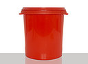 Plastic hobbock: 30,0 liter, colour: red