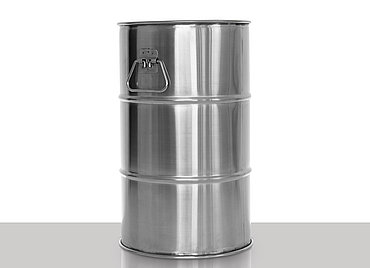 Stainless steel tight head drum: 30,0 liter, colour: matte stainless steel
