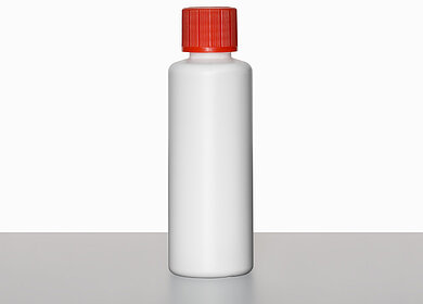 Round bottle R 50/18: 50 milliliter, colour: white