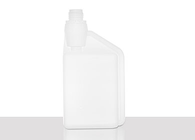 Kunststoff Dosierflasche 1-Neck/25: 500 Milliliter, Farbe: natur