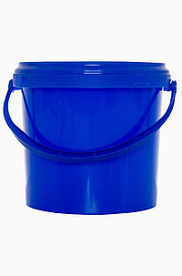 Plastic round bucket: 2,5 liter, colour: blue