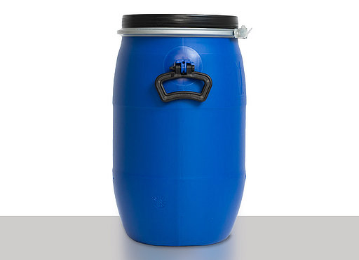 Kunststoff Deckelfass: 30,0 Liter, Farbe: blau