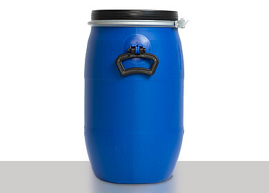 Kunststoff Deckelfass: 30,0 Liter, Farbe: blau