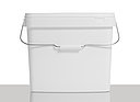 Square bucket: 24,7 liter, colour: white