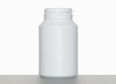 Standard can with tamper proof seal: 150 milliliter, colour: white