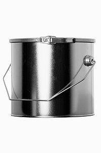 Tinplate bucket: 2,5 liter, colour: blank