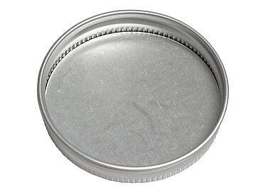 Closure of tinplate ø 53,0 mm mouth Closure of tinplate ø 53,0 mm mouth