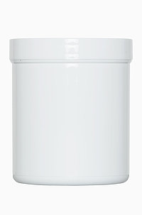 Screw cap can: 225 milliliter, colour: white