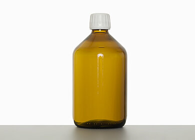 Light packaging bottle: 500 milliliter, colour: brown
