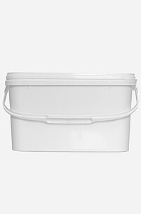 Kunststoff Rechteckeimer: 6,2 Liter, Farbe: weiß