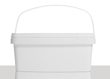 Square bucket: 12,0 liter, colour: white