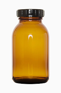 Wide neck bottle: 500 milliliter, colour: brown