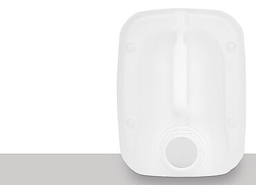 Plastic canister: 5,0 liter, colour: natural