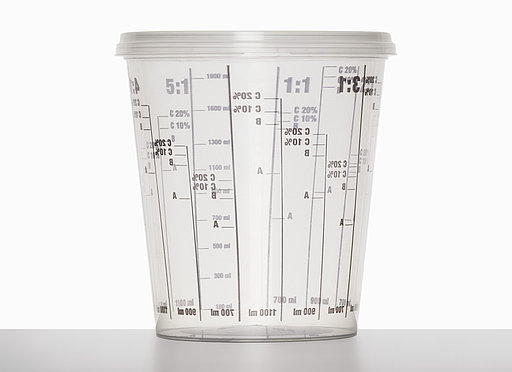 Laborbecher: 1,9 Liter, Farbe: klar transparent