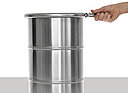 Stainless steel open head drum: 30,0 liter, colour: matte stainless steel