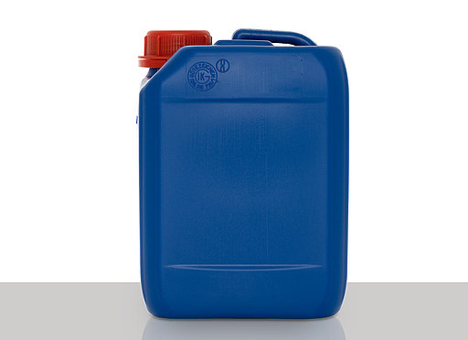 Plastic canister: 2,5 liter, colour: blue