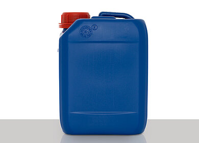 Plastic canister: 2,5 liter, colour: blue