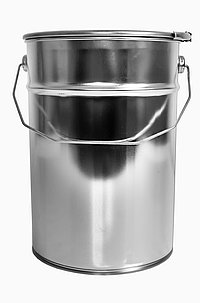 Tinplate bucket: 12,0 liter, colour: blank