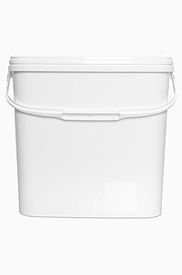 Kunststoff Rechteckeimer: 11,0 Liter, Farbe: weiß