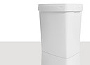 Square bucket: 34,2 liter, colour: white