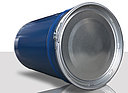 Stahlblech Deckelfass konisch i.l.: 120,0 Liter, Farbe: blau RAL 5010