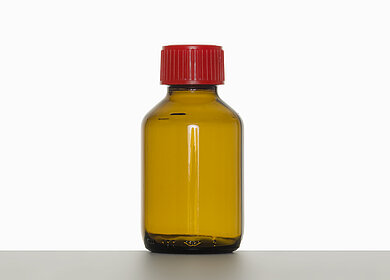 Leichte Verpackungsflasche: 100 Milliliter, Farbe: braun