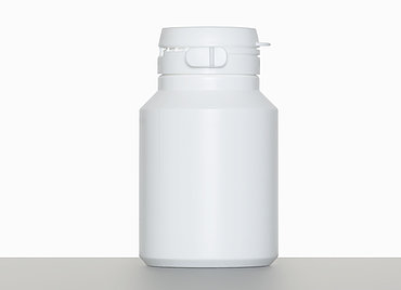 Kunststoff Stülpdeckeldose OV Standard: 75 Milliliter, Farbe: weiß