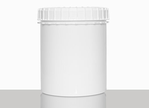 Kunststoff Schraubdeckeldose: 750 Milliliter, Farbe: weiß