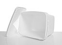 Square bucket: 20,0 liter, colour: white