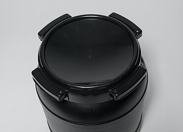 Kunststoff Schraubdeckelfass UV-beständig: 15,0 Liter, Farbe: schwarz Kunststoff Schraubdeckelfass UV-beständig: 15,0 Liter, Farbe: schwarz