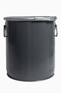 Stahlblech Hobbock zyl.: 15,0 Liter, Farbe: grau RAL 7012