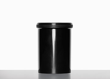 Kunststoff Schraubdeckeldose: 1,0 Liter, Farbe: schwarz