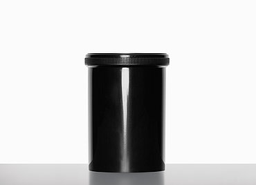 Screw cap can: 1,0 liter, colour: black