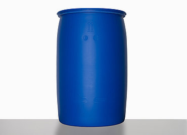 Plastic tight head drum: 220,0 liter, colour: blue