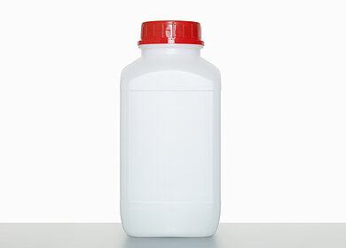 Kunststoff Chemikalienflasche: 4,0 Liter, Farbe: weiß