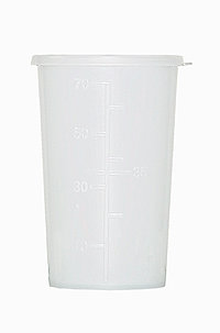 Laboratory cup: 80 milliliter, colour: natural