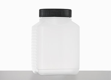 Kunststoff Vierkantflasche: 500 Milliliter, Farbe: natur