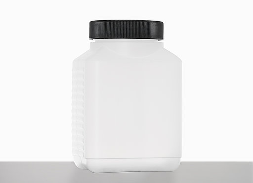 Kunststoff Vierkantflasche: 500 Milliliter, Farbe: natur