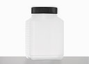 Kunststoff Vierkantflasche: 500 Milliliter, Farbe: natur
