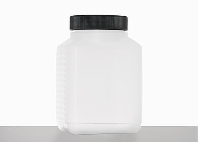 Kunststoff Vierkantflasche: 500 Milliliter, Farbe: natur